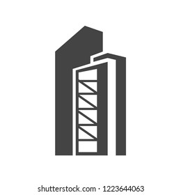 Modern building icon