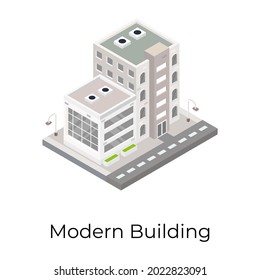 Un icono de construcción moderno en descarga vectorial isométrica