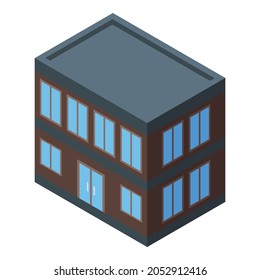 Modern building icon isometric vector. City office building. City street design