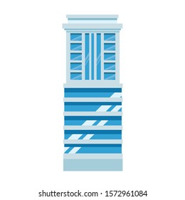 modern building icon over white background, vector illustration