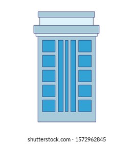 modern building icon over white background, vector illustration