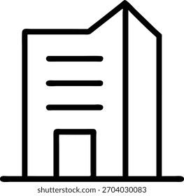 Ícone de edifício moderno, representando arquitetura, negócios e conceito de desenvolvimento urbano