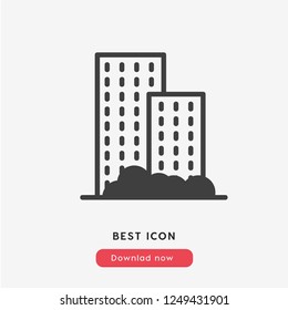 Modern building icon vector