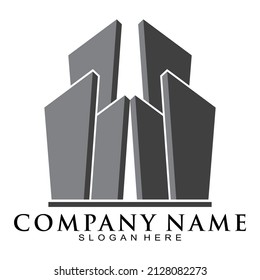 Modern building illustration vector logo