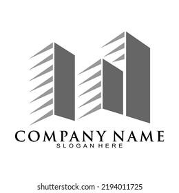 Modern building illustration vector logo