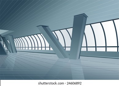 modern building interior vector