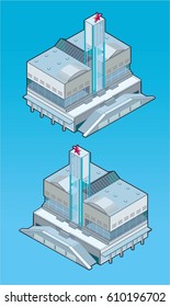 modern building isometric