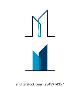Modern Building Lines for icon and logo.