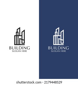Modern building logo design icon template