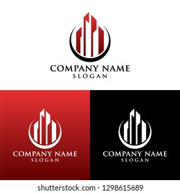 Modern Building logo design template vector - Vector