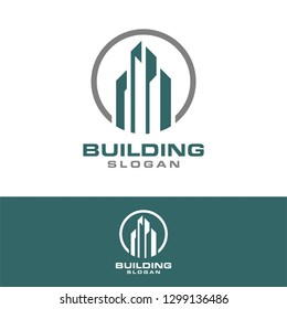 Modern Building logo design template vector - Vector - Vector