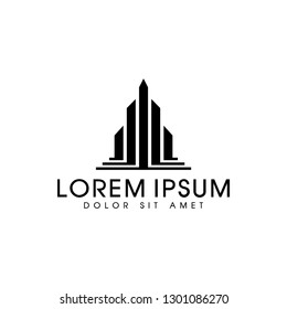 Modern Building logo design template vector 