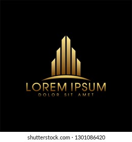 Modern Building logo design template vector 