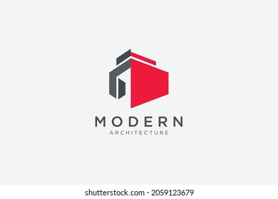plantilla de diseño de logotipo de construcción moderna, construcción de vectores utilizable para arquitectos, logotipo de arquitectura, hogar, reparación, artesanía, interior, industria, plantilla de icono web