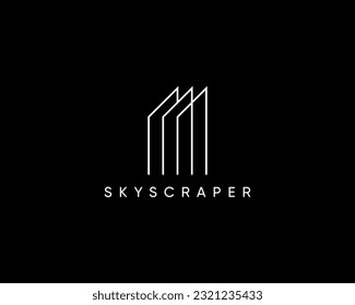 Modern building logo design template for architecture, planning, structure, property, real estate and construction.