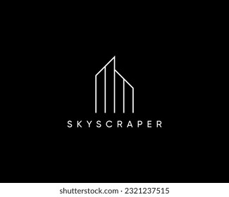 Modern building logo design template for architecture, planning, structure, property, real estate and construction.