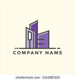Modern building logo illustration design