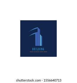 modern building logo with simple color for your company