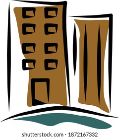 Modern Building logo vector illustration