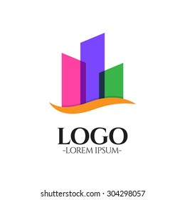 Modern Building Real estate vector logo design template .Creative business symbol. Building abstract icon. Corporate sign.