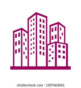 Modern building skyline vector illustration