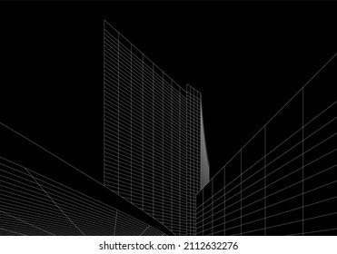 Modern building vector 3d illustration