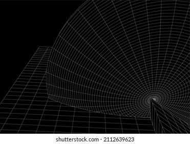 Modern building vector 3d illustration