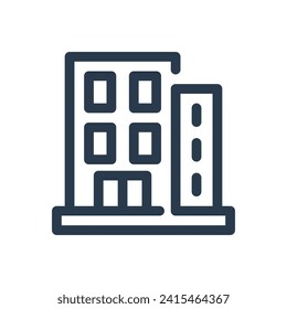 Modern Building Vector Icon Illustration