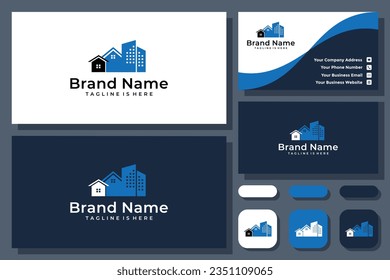 hogar de logotipo vectorial de construcción moderna 