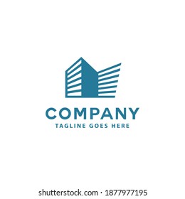 Plantilla de logotipo de vectores de construcción moderna