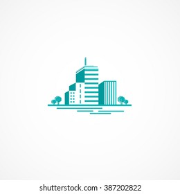 Modern buildings.