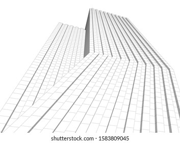 modern buildings, architectural drawing 3d