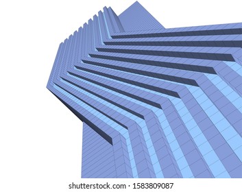modern buildings, architectural drawing 3d