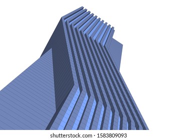 modern buildings, architectural drawing 3d