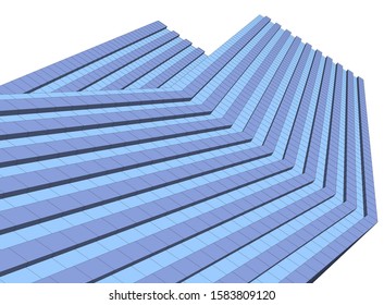 modern buildings, architectural drawing 3d