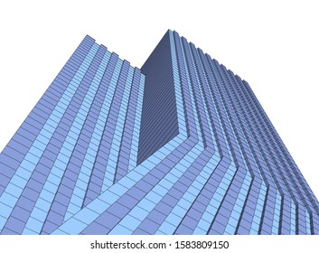 modern buildings, architectural drawing 3d