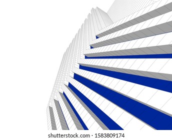 modern buildings, architectural drawing 3d