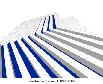 modern buildings, architectural drawing 3d