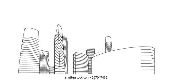 Modern buildings. Architecture background