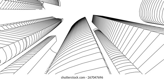 Modern buildings. Architecture background
