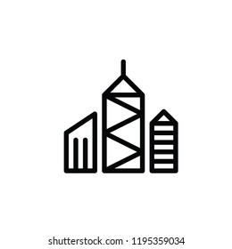 Modern buildings icon