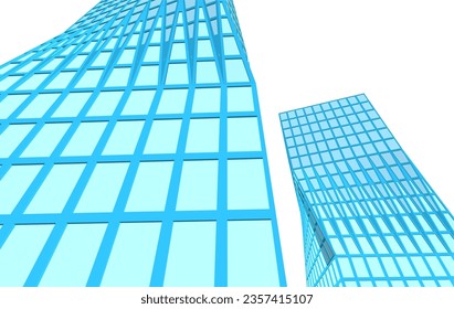 Modern buildings vector 3d illustration