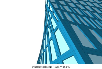 Modern buildings vector 3d illustration