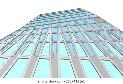 Modern buildings vector 3d illustration