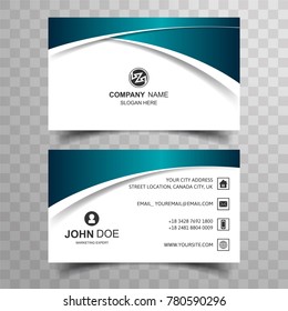 Modern Buisness Card With Creative Wave