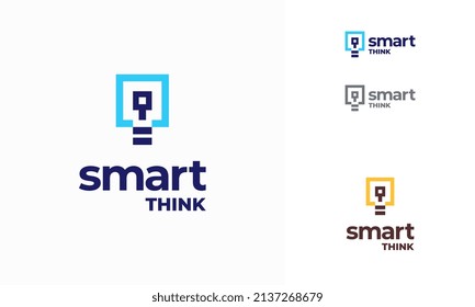 Modern Modern Bulb Logo Designs Konzept Vektorgrafik, Logo-Symbol für Leuchtstofflampen, Design-Design für intelligente Inspiration