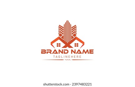 diseño del logotipo de edificios modernos vectores de diseño de vectores de apartamentos de lujo Plantilla de diseño de vectores. Inmobiliaria. Edificio elegante y sencillo