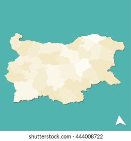 Modern Bulgaria Three Dimensional Vector map