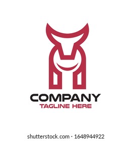 Modern bull and logo wrench. Vector illustration.