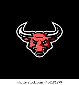 Modern Bull sport logo emblem